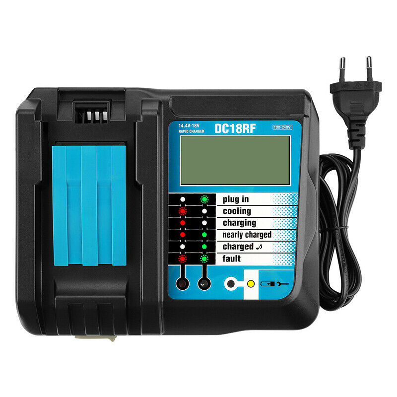 Зарядное устройство Makita DC18RF для литий-ионных аккумуляторов Makita 18 в BL1840 BL1850 BL1860 LXT400, электроинструменты, зарядное устройство DC18RC с ЖК-дисплеем