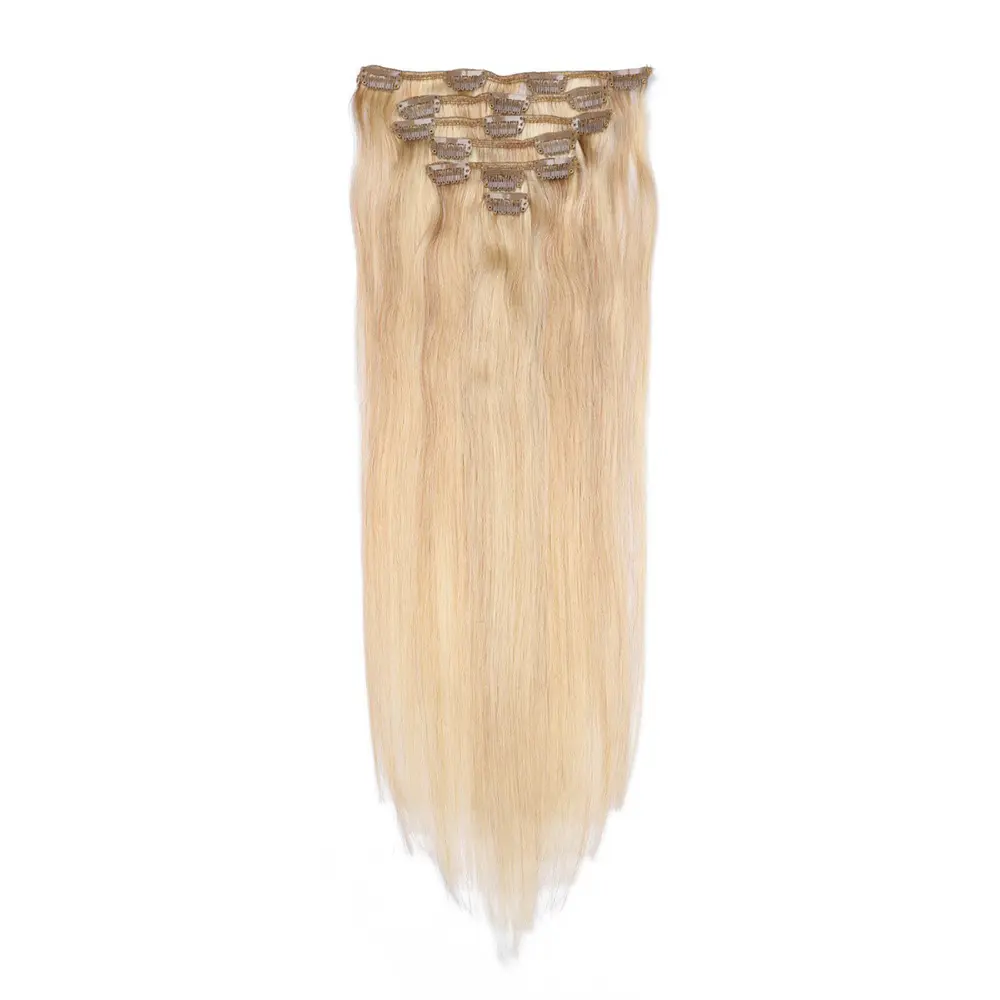 Brazilian Remy Hair Clip In cuticle aligned Hair Extensions bone Straight Silk feeling double drawn