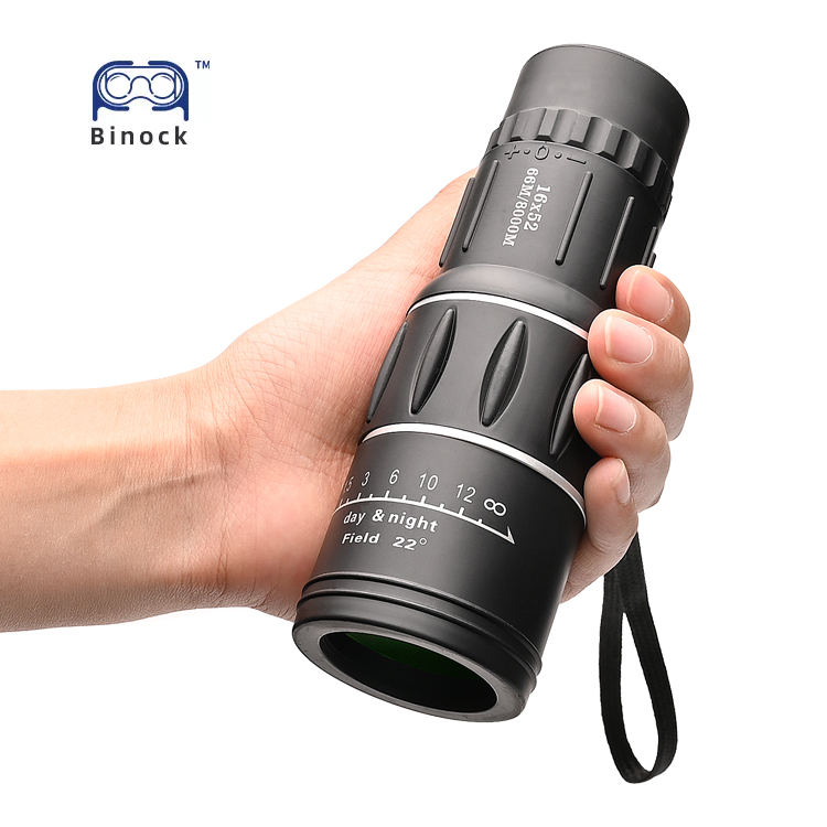 Binock портативный 16X52 Высокая мощность 66 / 8000 м пластиковый наружный Спорт Туризм телескоп монокулярный бинокль