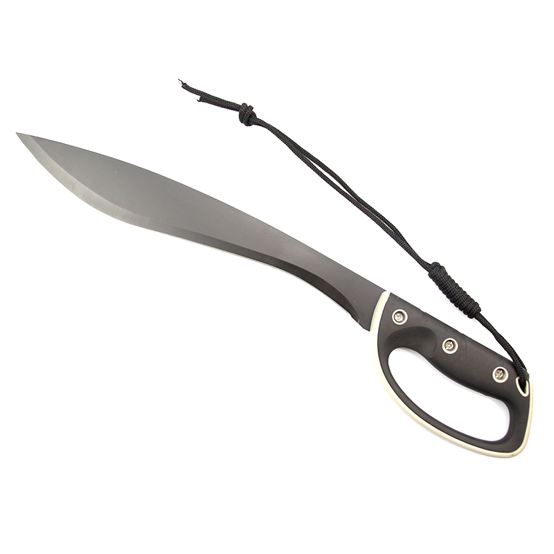 Manufacturer Top Sales Serrated Fixed blade Blade Hunting Knife Machete Black Coating Survival knives