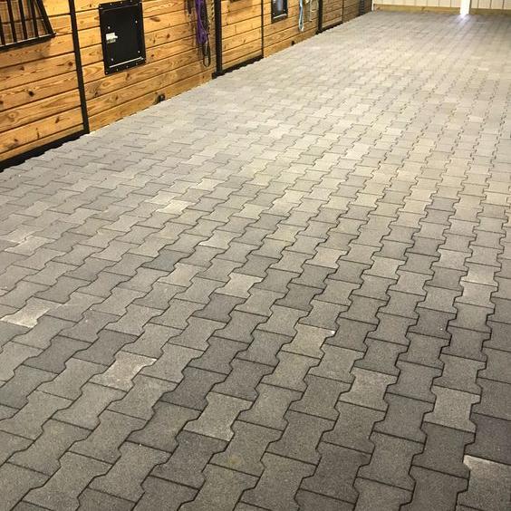 High-quality Dog-bone Rubber Pavers For Outdoor Sport Court And Gym Rubber Tiles