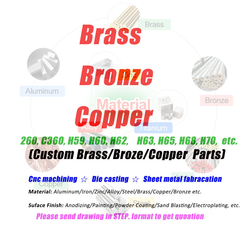 CNC Machined Milling Turning/Die Casting Brass Bronze Copper Parts