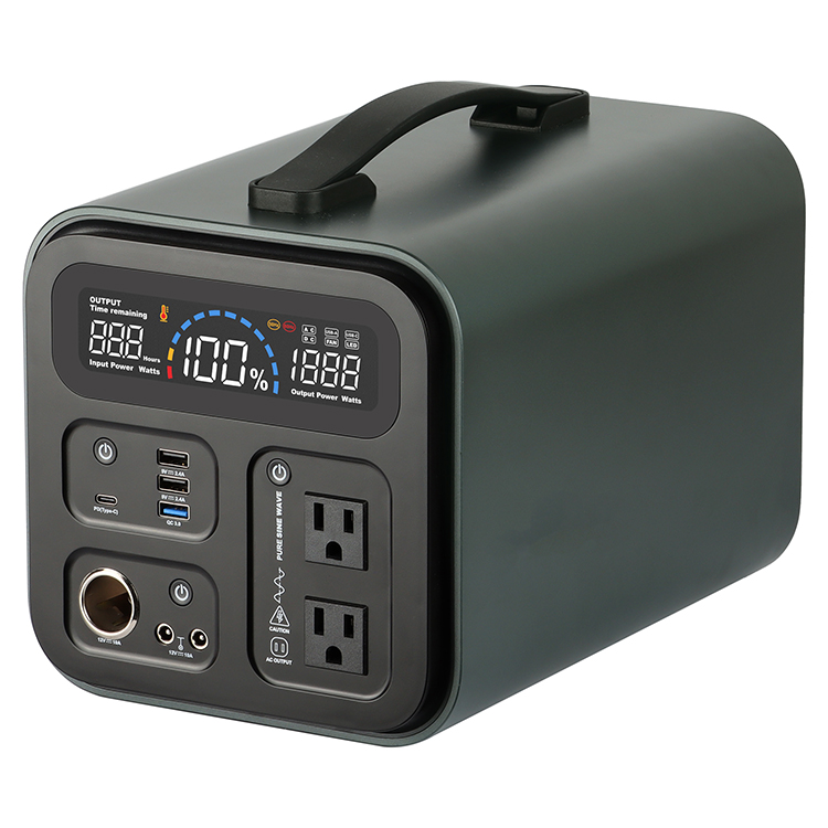 Производитель ISO большой емкости 1200W портативный солнечный генератор с литиевой 1100Wh емкость чистая Синусоидальная волна инвертирующий усилитель системы