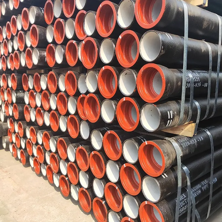 EN545 China Factory Centrifugal Cast DI Pipe Cement Coating Ductile Iron Spigot Pipe