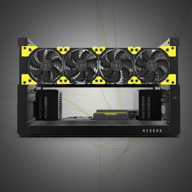 Amazon Горячая продажа vedha обновленная T3-6GPU Mincase компьютерный корпус под открытым небом мин рама