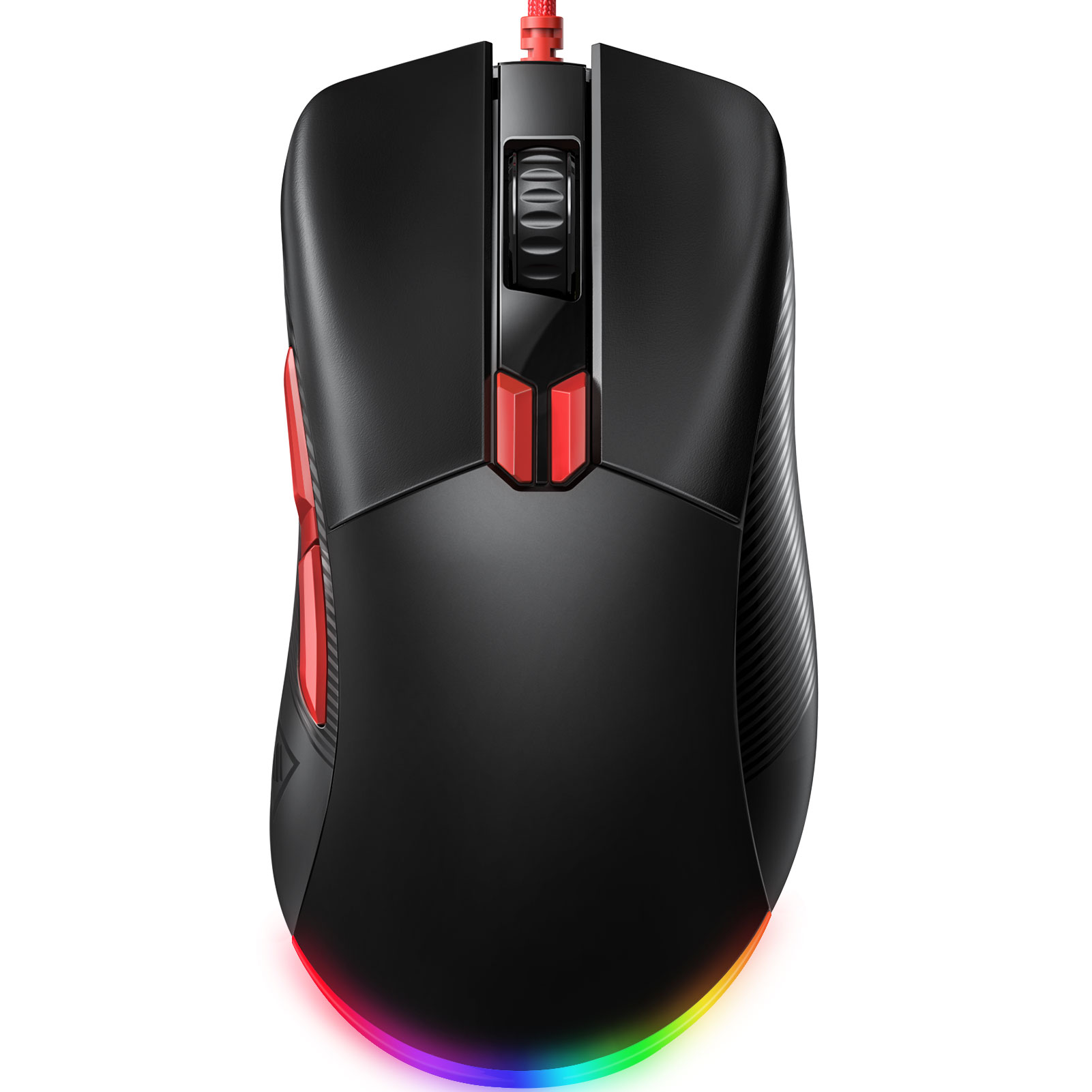 Оптовая продажа, супер легкая игровая мышь EKSA EM500 rgb с 8 программируемыми кнопками и 7 регулируемыми DPI для игр и офиса