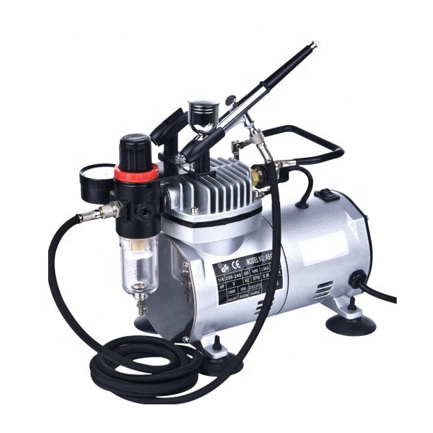 HONVEY Tattoo Makeup Shoes Cake Decoration Air Compressor and 1 Airbrush Kit