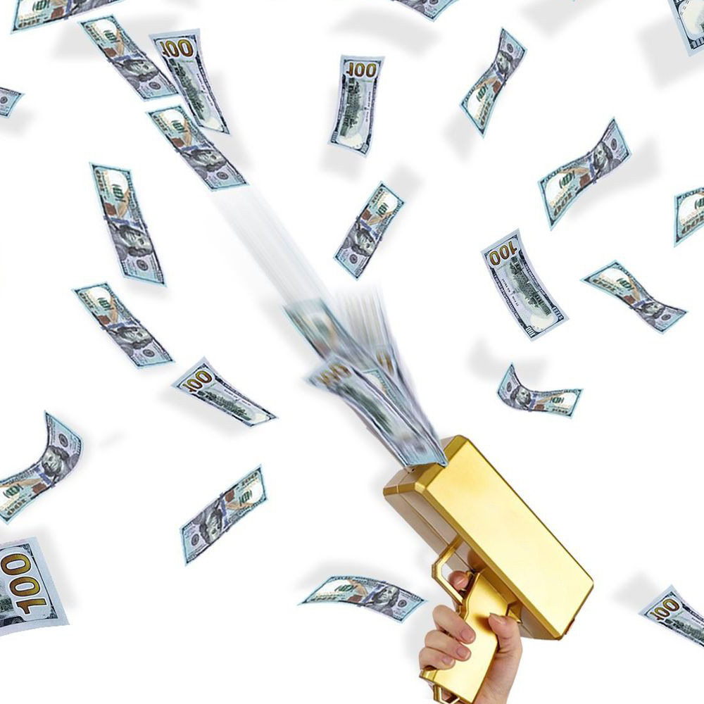 Игрушечный пистолет Make It Rain, игрушка-пистолет для купюр и банкнот, подходит для подарка на Рождество, вечеринки