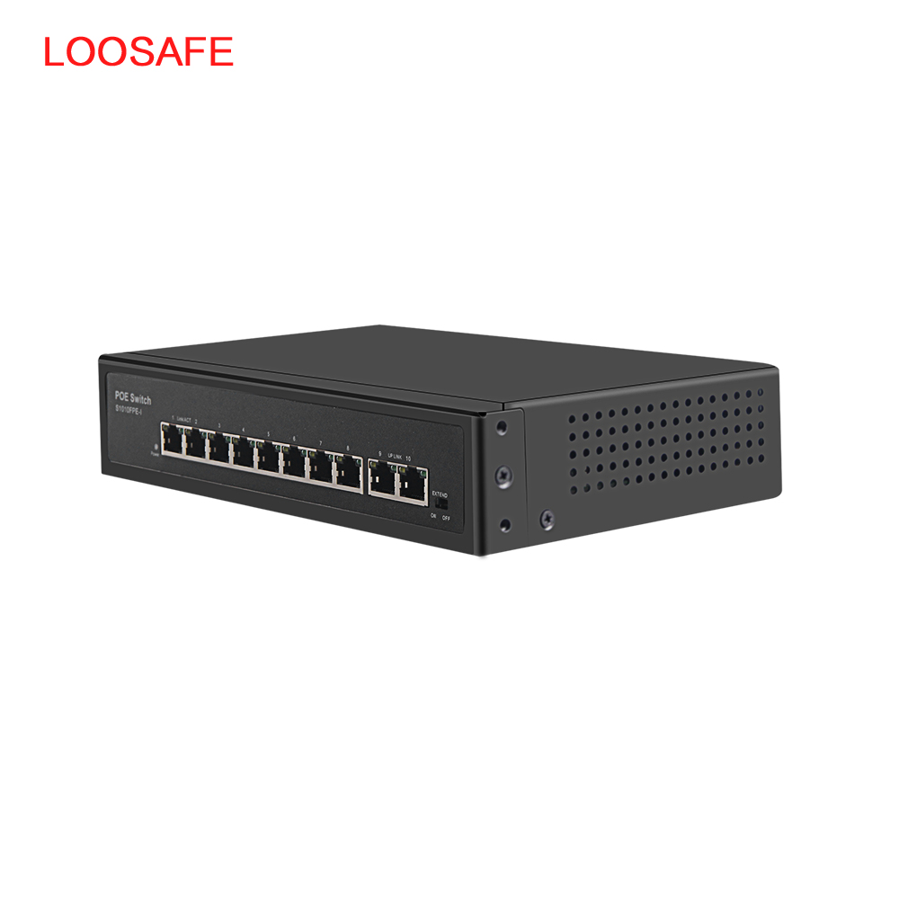LOOSAFE Oem 8 портов PoE Переключатель POE инжектор 48 В мощность Ethernet Onvif IP камера переключатель
