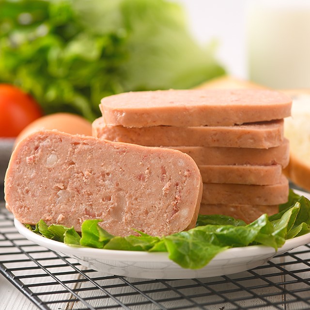 Праздничный свиный обед, мясо, недорогие консервированные продукты, 340 г * 24 для горячего горшка, жаровня, оптовая продажа