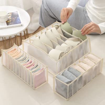 3 Pack Mesh Household Items for Home Storage & Organization Socks Underwear Organizers Storage Boxes Wardrobe Clothes Organizer