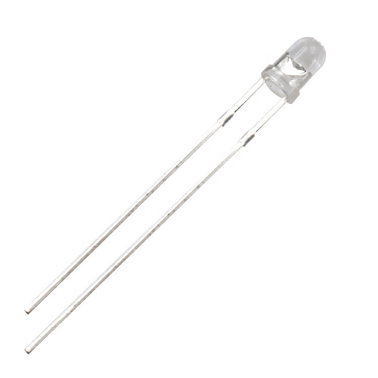 Led F3 / 3 мм круглая головка с длинными ножками, прозрачный белый свет, красный, синий, зеленый и желтый, прямая вставка светодиодных бусин