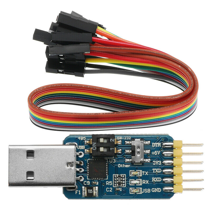 6 в 1, многофункциональный преобразователь CP2102 USB в TTL 485 232, 3,3 В/5 В, совместим с шестью