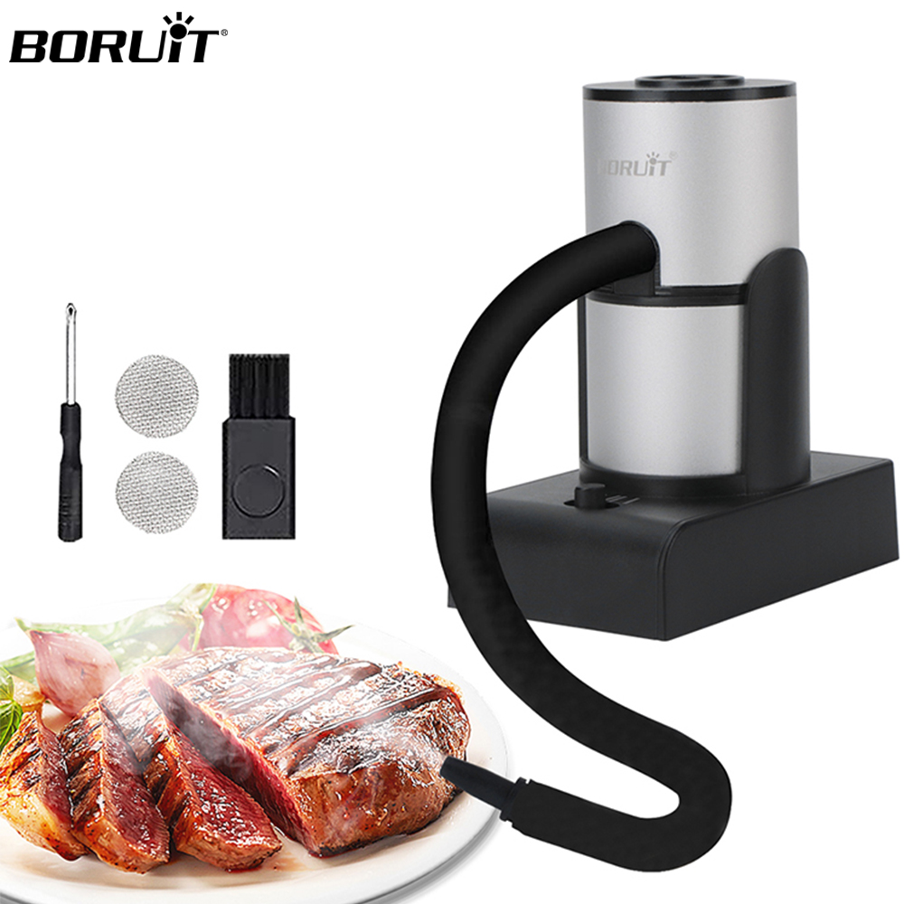 Ручной пищевой курильщик BORUiT, пистолет для курения, портативный инфузер для курения, машина для приготовления мяса, кухонные товары, опилки для курения