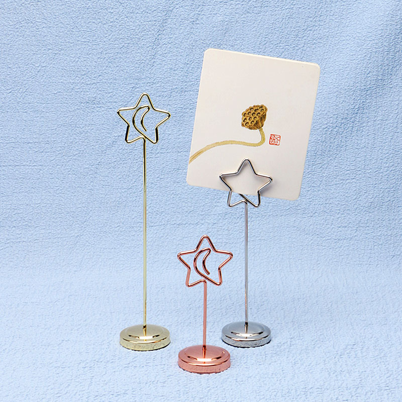 YS2101A New Arrival Metal Number Price Tag Display Food Memo Photo Note Clip Stand Wedding Name Card Holders Table Menu Holder