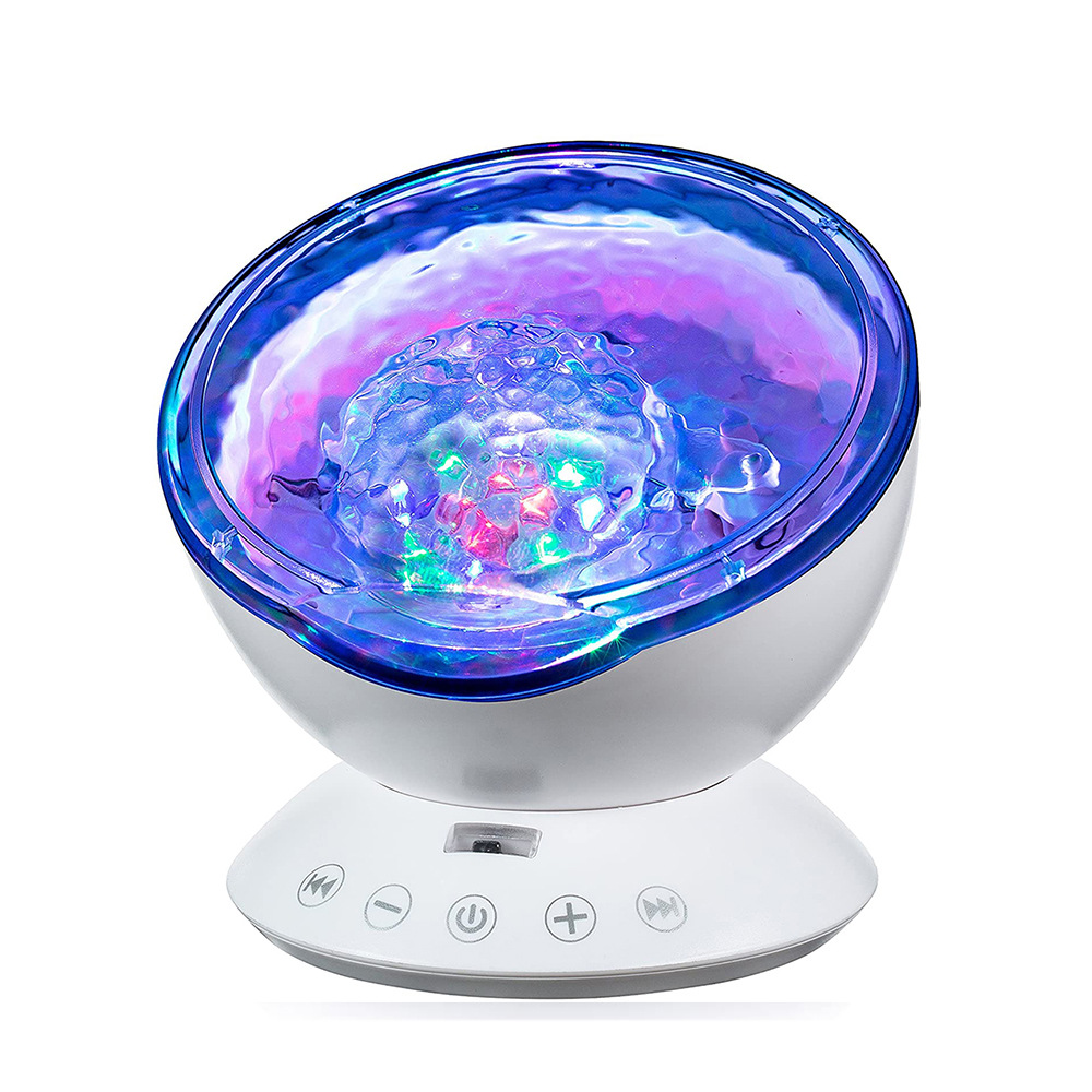 7 Led Colorful Music Ocean Colorful Amazon Sensor Kids 3D Usb Dream Rotating Ocean Wave Led Projection Light Led Projection Lamp