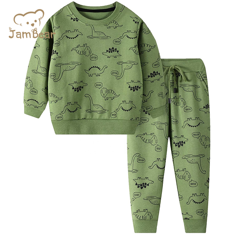 JamBear/Натуральная Детская Пижама из органического хлопка; Детские пижамы; Фабричный экологичный пижамный комплект для малышей