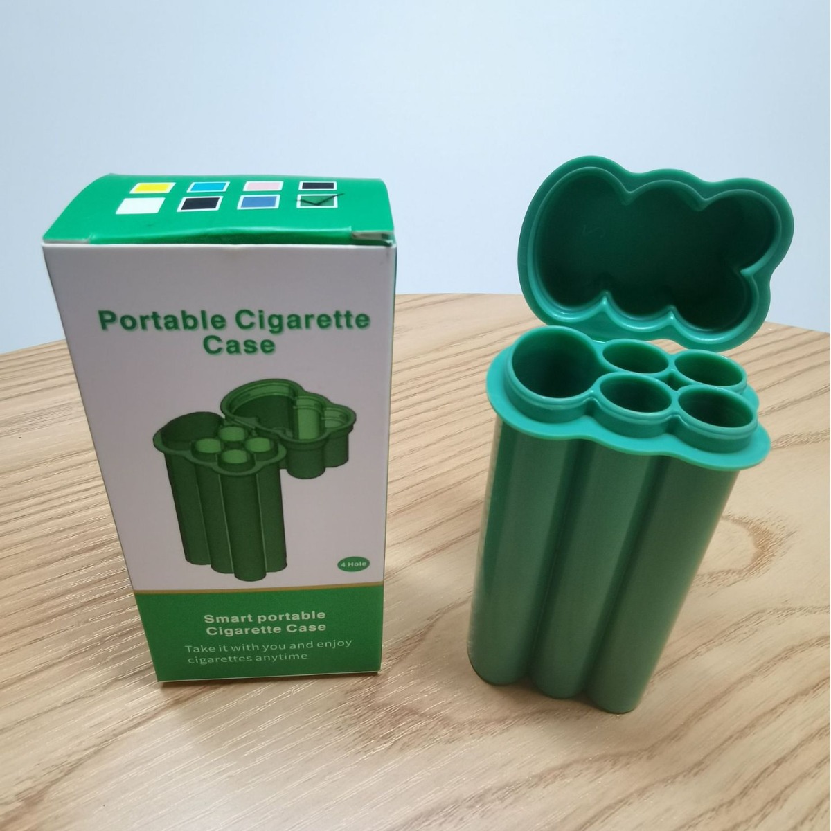 GRM Wholesale Integrated clamshell cigarette case hit kit with a lighter in four holes for easy carrying tubes