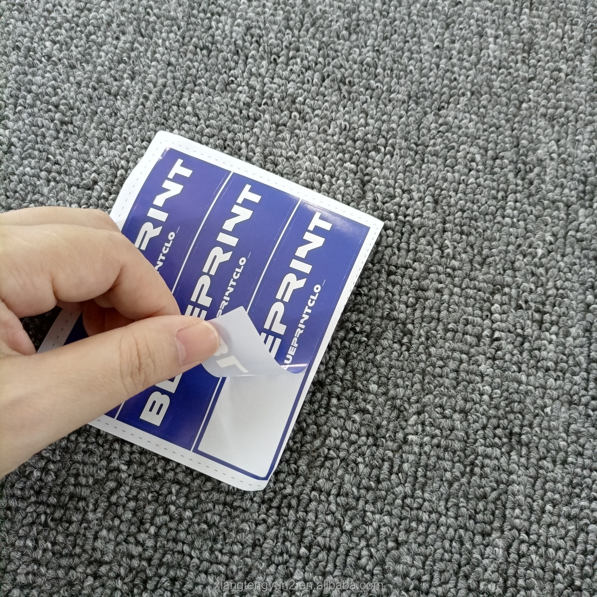 2 inch blue thank you sticker 500