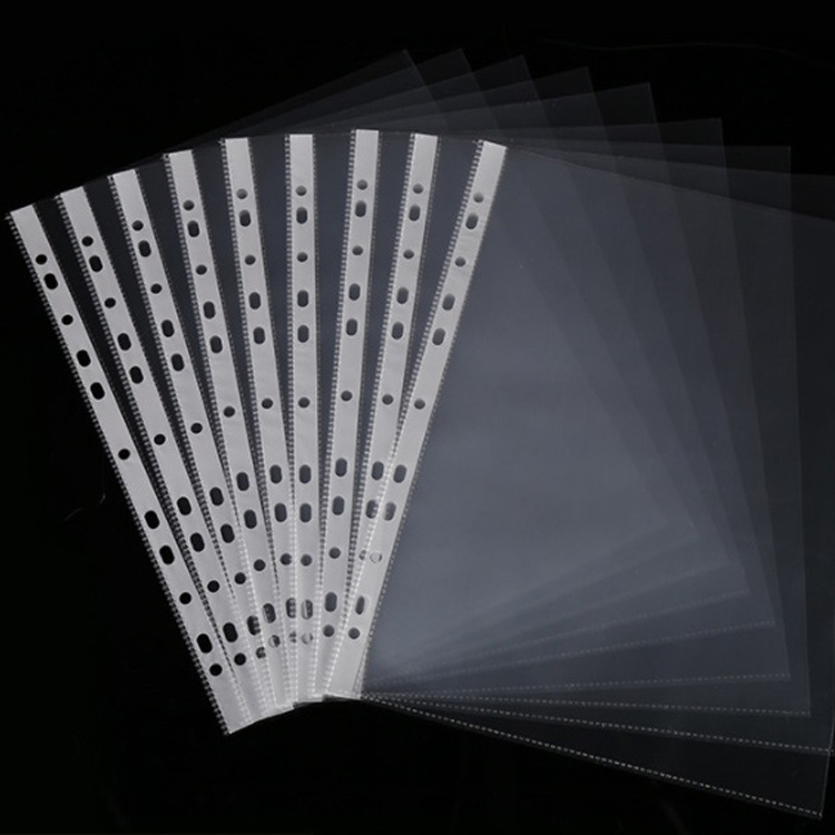 11 Holes PP Document Bag A4 Paper Sheet Protectors Making Machine