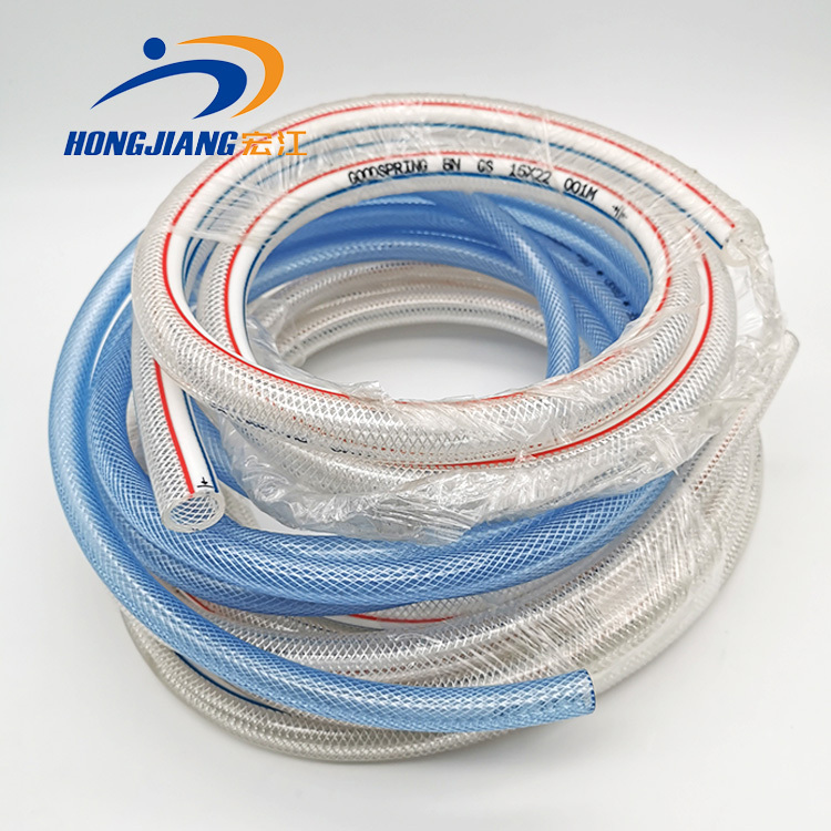Factory Snakeskin Pipe Pvc Clear Hose Transparent Soft Pressure Plastic Water Fiber Reinforced Garden Braided Pipe