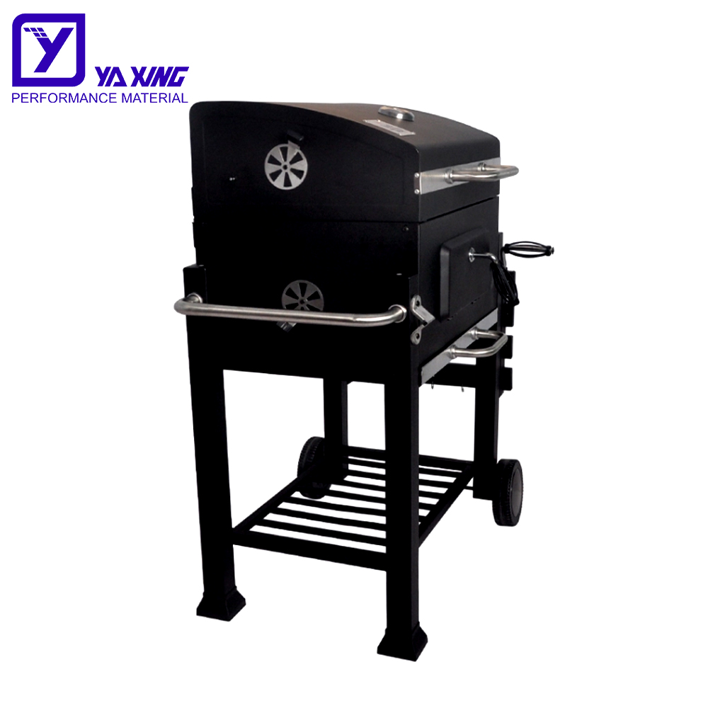 Use charcoal grill for outdoor barbecue and family party