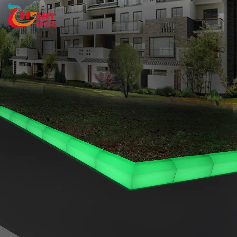 Best sell wholesale led light plastic curb stone road side pavement led Pavement Curbs led parking curb stone