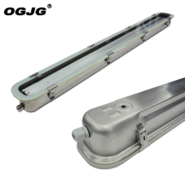 Stainless steel housing industrial triproof light glass lens suspended triproof IP65 LED vapor tight fixture