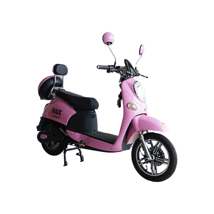 Pink Customizable front and rear double brakes long range new electric motorcycle for adult