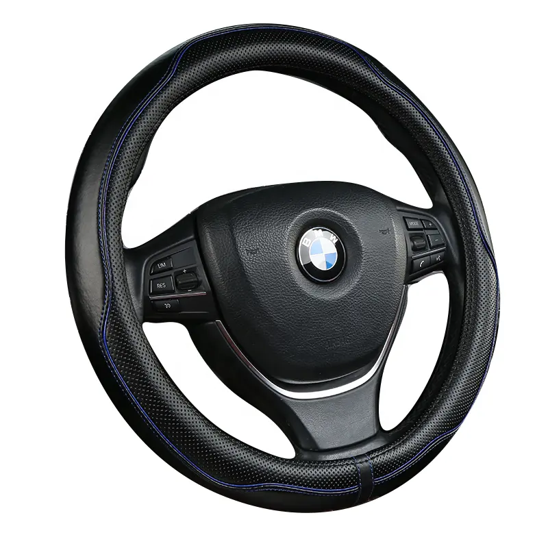 Car accessories manufacturers direct selling high-quality leather embossed automobile steering wheel cover wholesale
