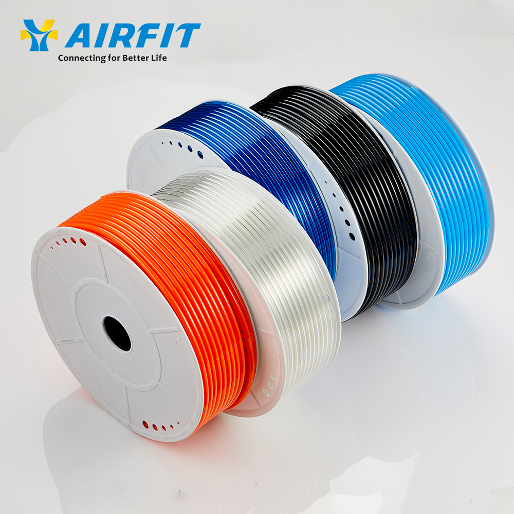 Прозрачная плоская пневматическая катушка AIRFIT 2 мм из ПУ кожи, верхняя воздушная труба из ПЭ кожи, шланг 8 мм 2,5x4 с резаком для труб