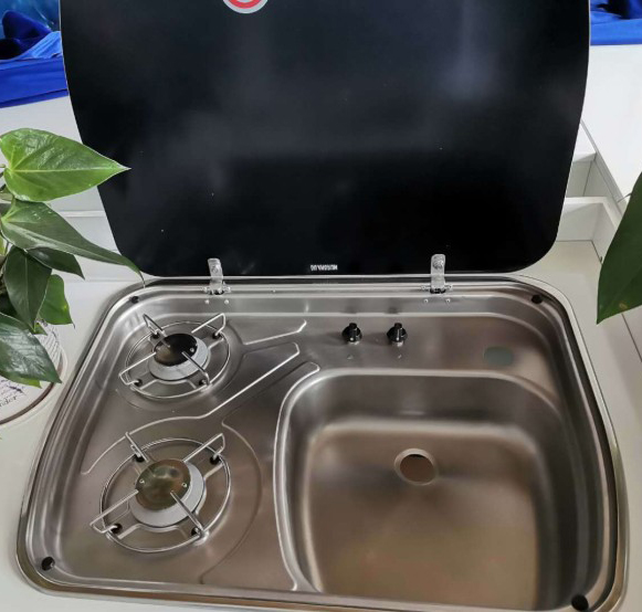 Встроенная кухонная раковина для яхты, Встроенная газовая плита