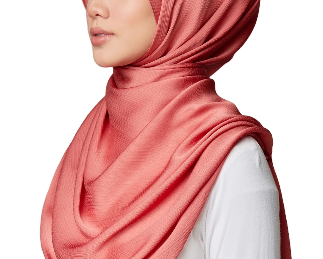 2021 Latest New Fashion Satin Shawls Textured Satin Silk Hijab Scarf Dot Bawal Hijab