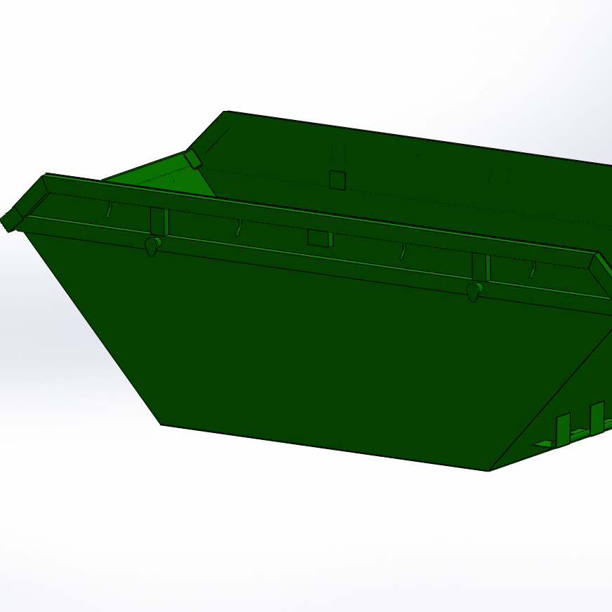 6 CBM garbage sorting and classification and cargoes transportation dumpster gantry skip bin mobile skip bin