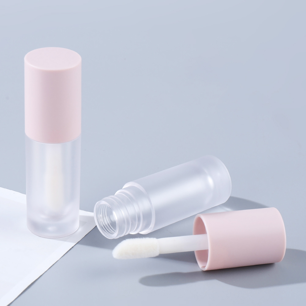 Wholesale Pink Frosted Thick Wand Lipgloss Tubes