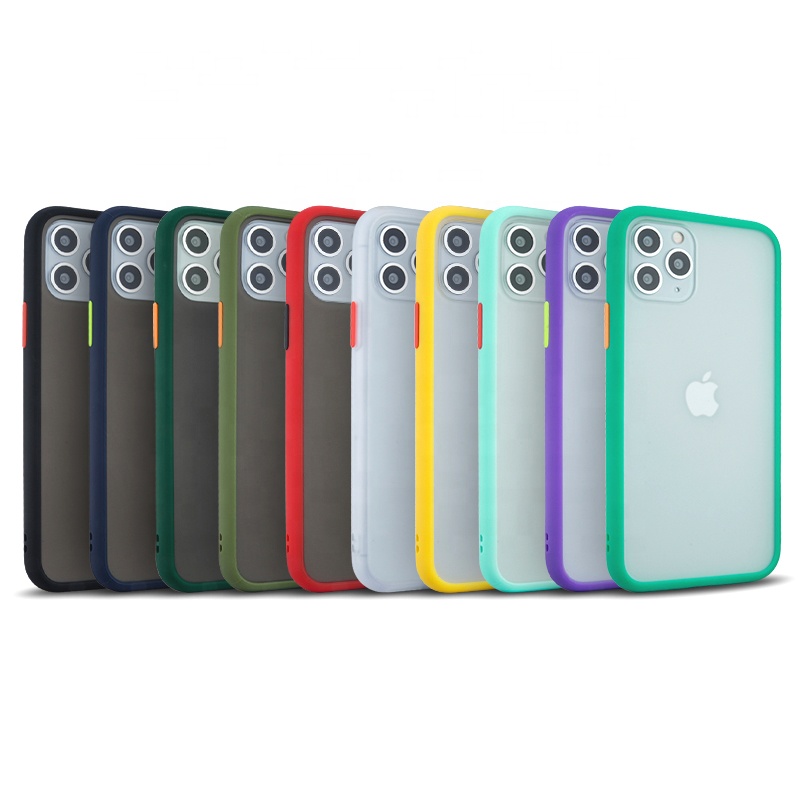 10 видов цветов силиконовый сенсорный чехол для iPhone 11 дешевый tpu + pc чехол для мобильного телефона apple
