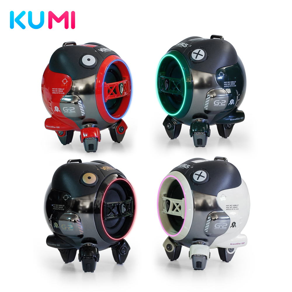 10W Wireless KUMI G2 BT Speaker Portable Outdoor Loudspeaker True Wireless Stereo Low Latency on Speaker with RGB Light