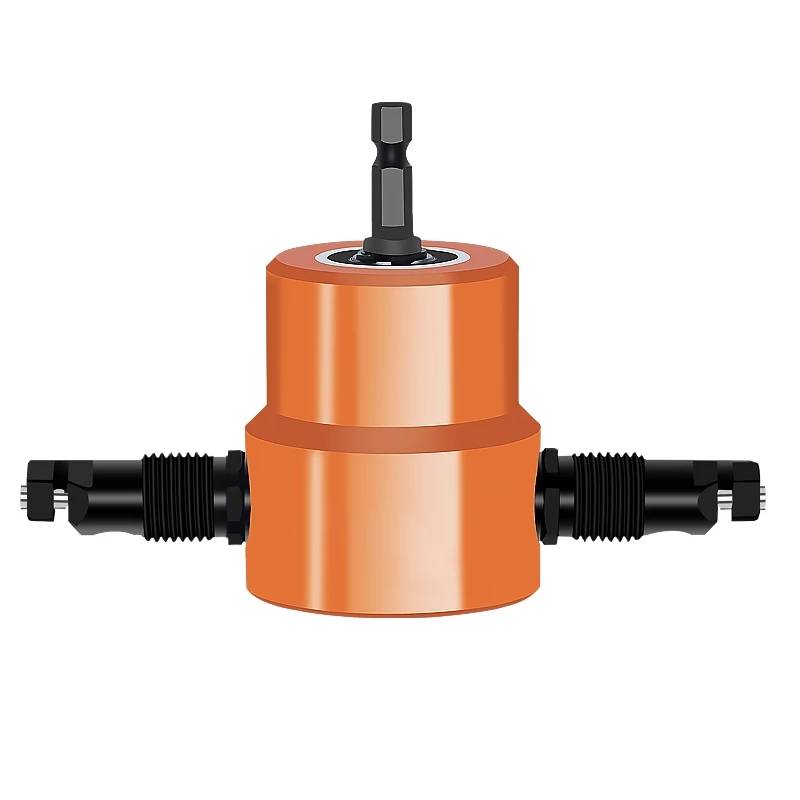 Metal Sheet Metal Nibbler Double Headed Metal Cutter 360 Degree Rotating Adjustable Cutting Tool