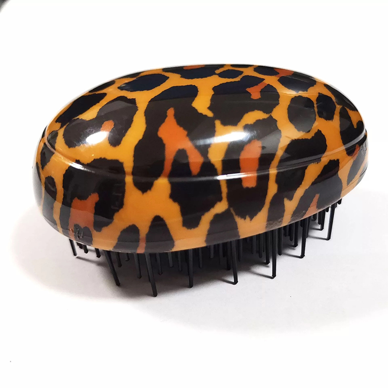 Newest Leopard Print Hair Straightener Airbag Comb Hair Brush in Stock