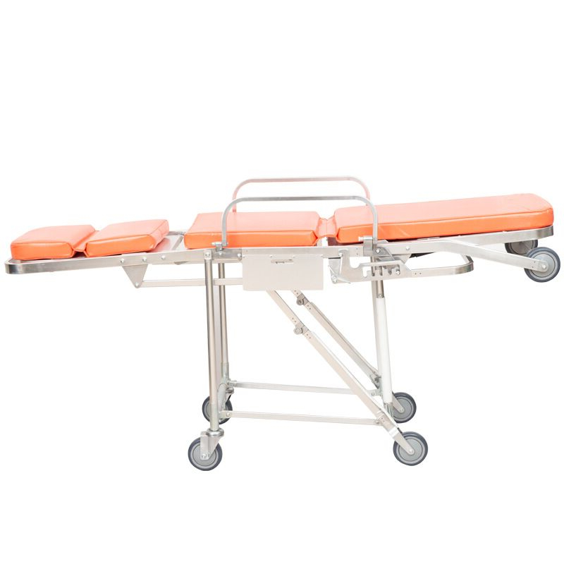 Chair Type Medical Ambulance Stretcher Stainless Steel Material Patient Transfer Stretcher