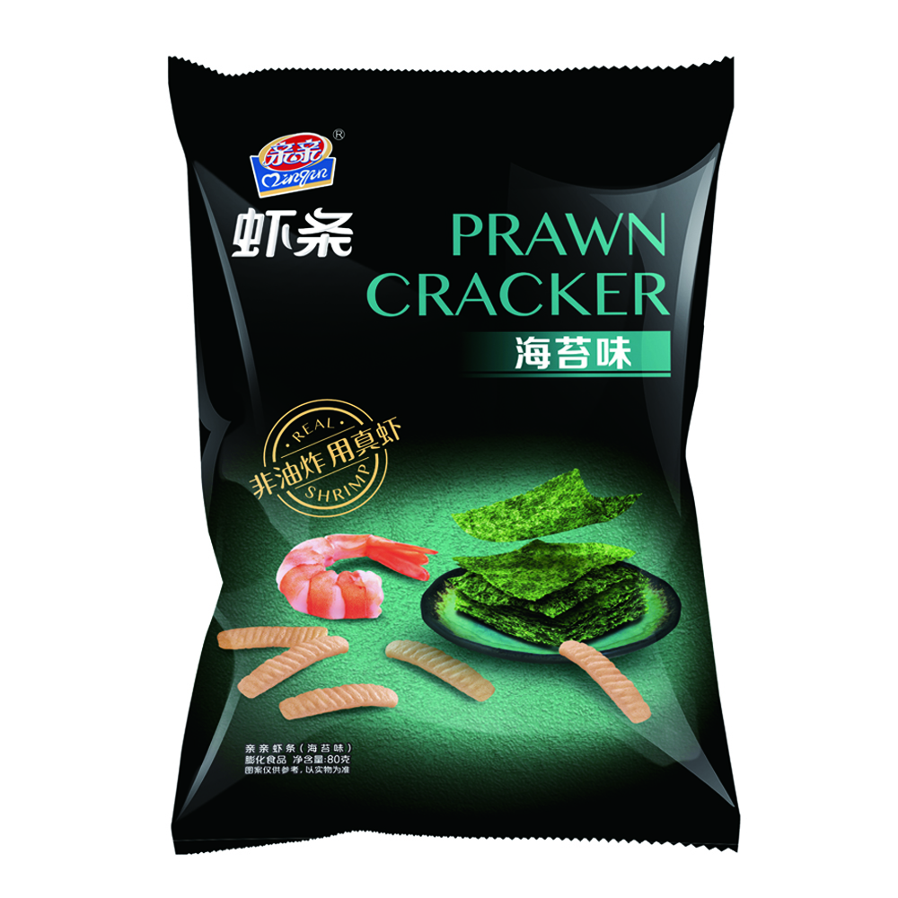 Qinqin не жареная креветка палка 80 г японская морская водоросли вкус здоровая еда пышные морепродукты закуски OEM производитель оптом