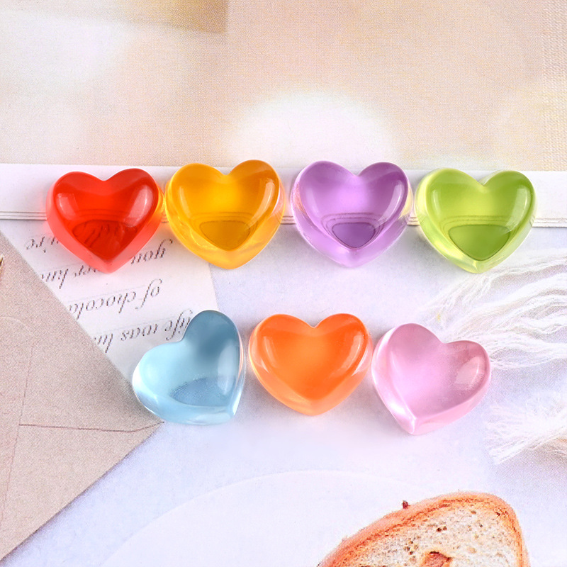 Resin Love Heart Charms Pendants for decoration necklace earring bracelet Jewelry Making handmade charms