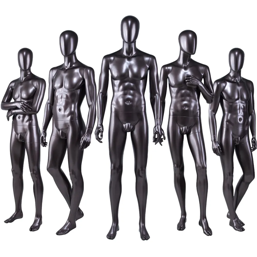Fashion Abstract Manequins Fiberglass full body egg head male mannequin for sales