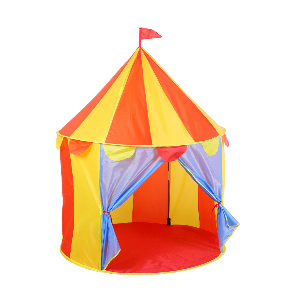 Factory sell hot folding three colors pop up kids Castle tent toy house for kids in tent