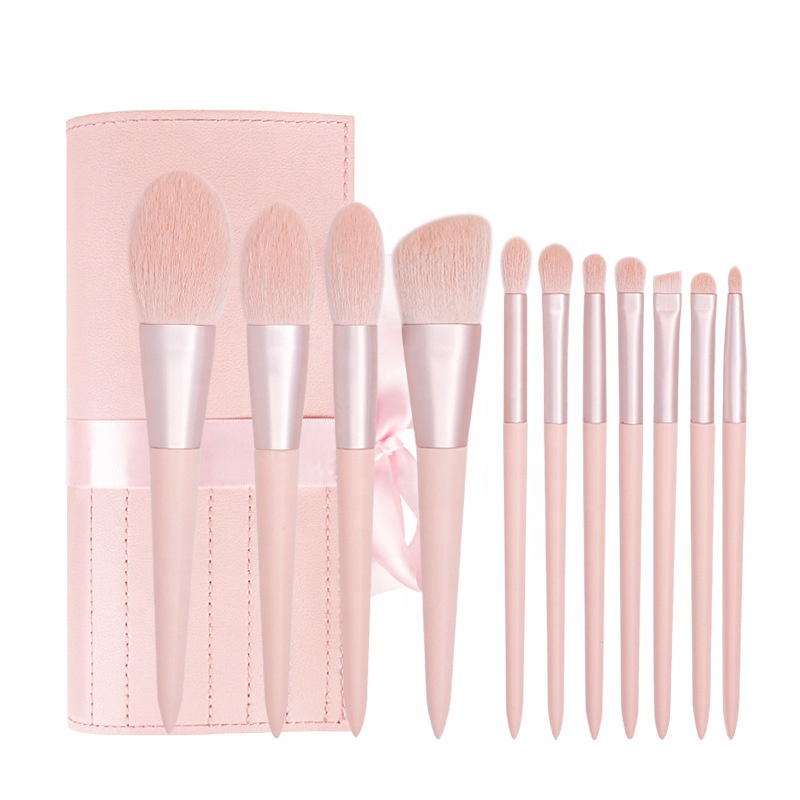 Private label 11pcs Makeup Brushes Set Professional custom makeup brushes beauty tool with makeup bag