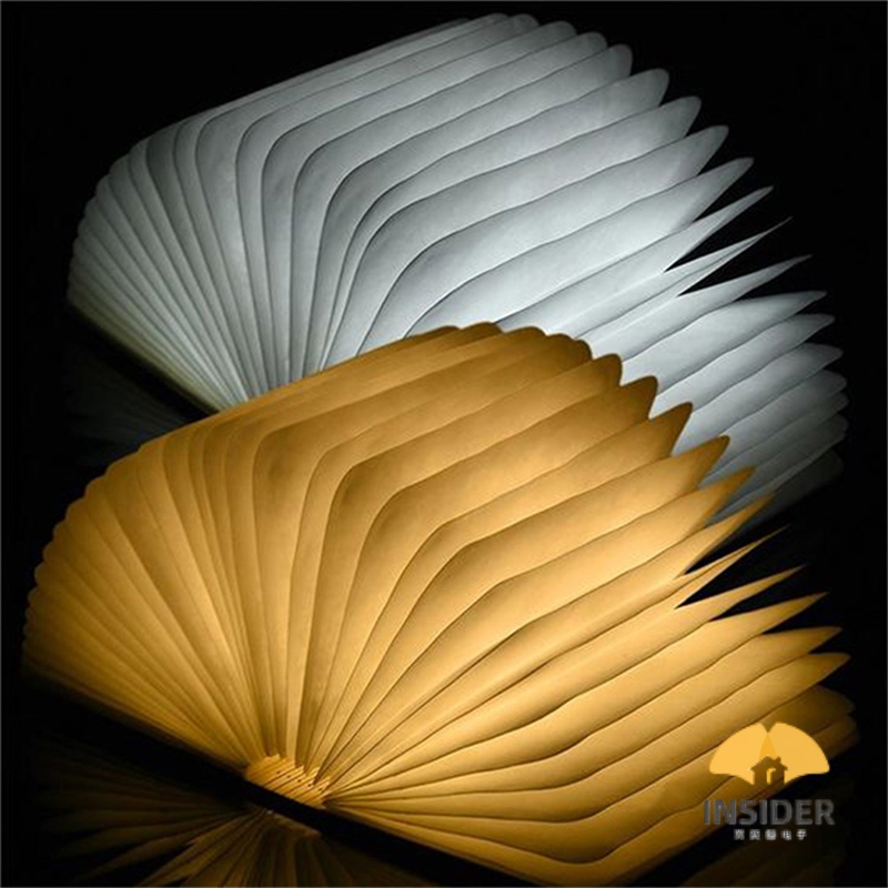 Multifunctional Crative Gift Babay Unique Wooden Cover Book Light For Baby Sleep Night Lamp For Wholesales