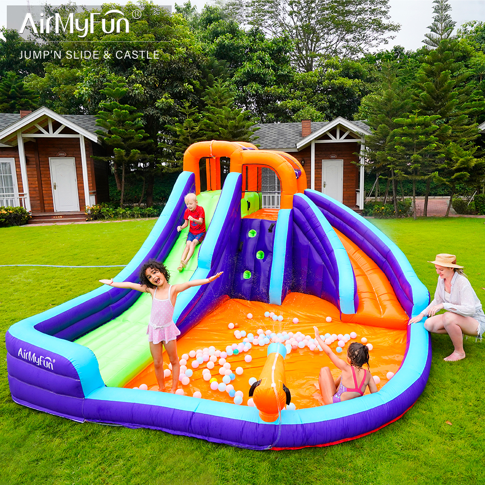 Airmyfun летом прохладно отказов водные горки Надувной бассейн слайд и горка для детей