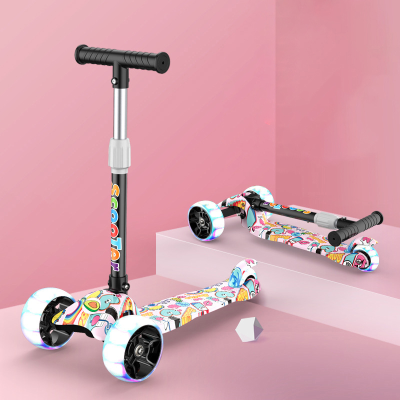 Best Quality Three Wheel kids electric scooter children Scooter Baby Kid Toy Kick Scooter trotinette electrique with light