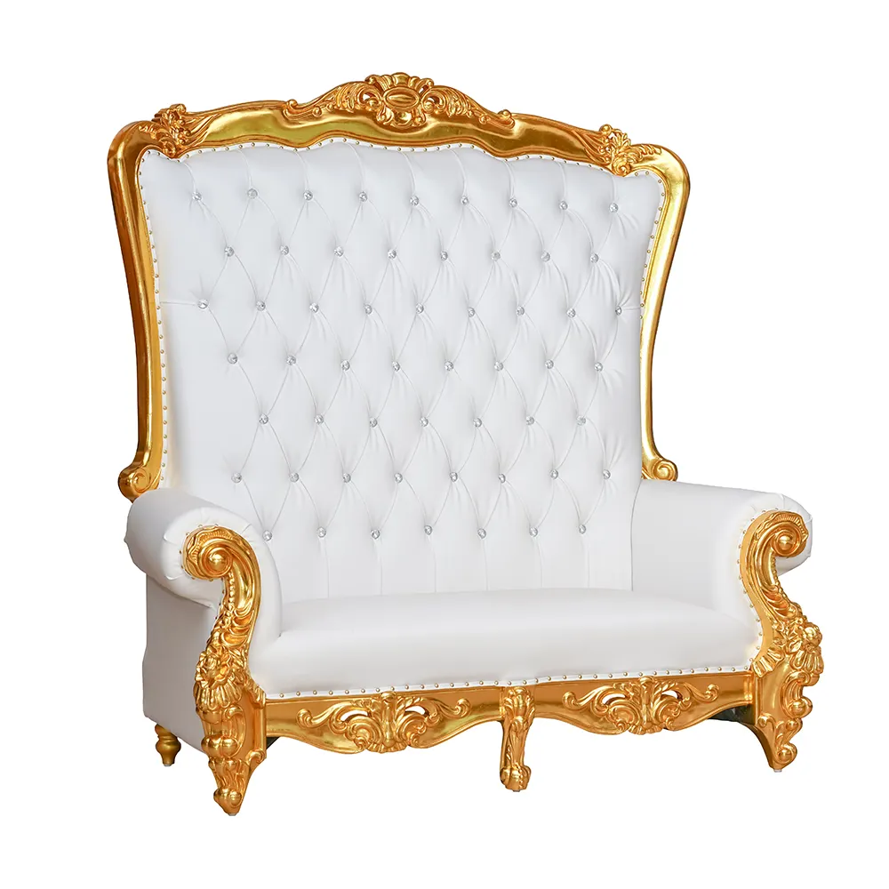 Best Selling Love Seat Wedding White High Back Throne Chair