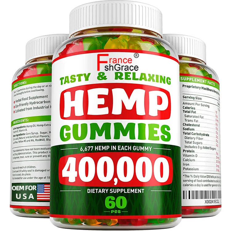 Wholesale Organic Hemp Bears Gummy Candy CBD Gummies with Private Label Design